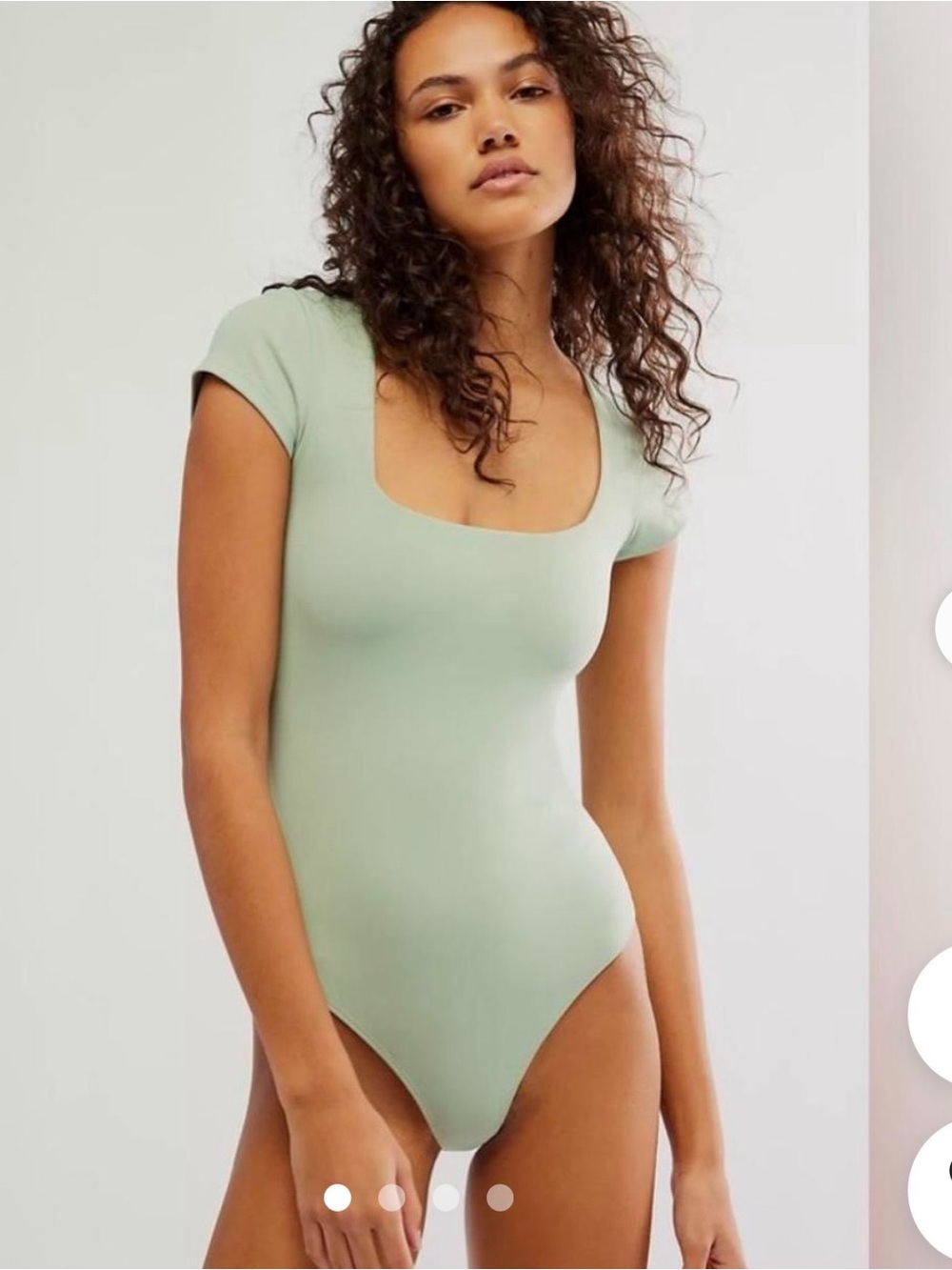 Aritizia Square Neck One-Piece Bodysuit in Sages